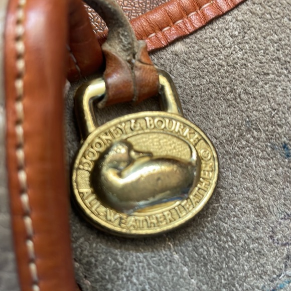 Dooney &Burke Purse - Brown trim and tan leather - Picture 6 of 8